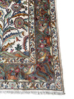 Keschan Teppich ca. 300 × 200 cm – creme/oliv & floral