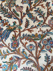 Keschan Teppich ca. 300 × 200 cm – creme/oliv & floral