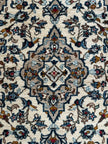 Keschan Teppich ca. 150 × 100 cm – creme/blau & elegant