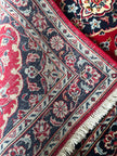 Keschan Teppich ca. 147 × 80 cm – rot & dunkelblau