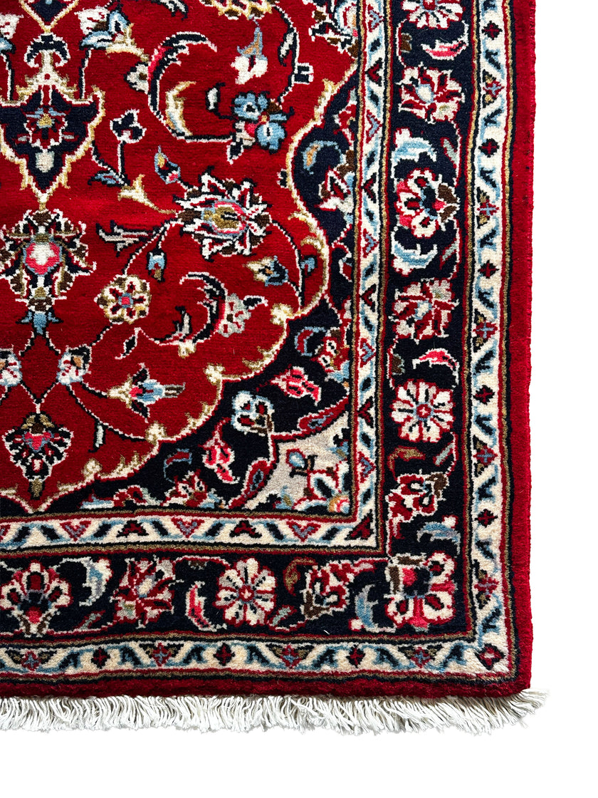 Keschan Teppich ca. 147 × 80 cm – rot & dunkelblau