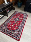 Keschan Teppich ca. 147 × 80 cm – rot & dunkelblau