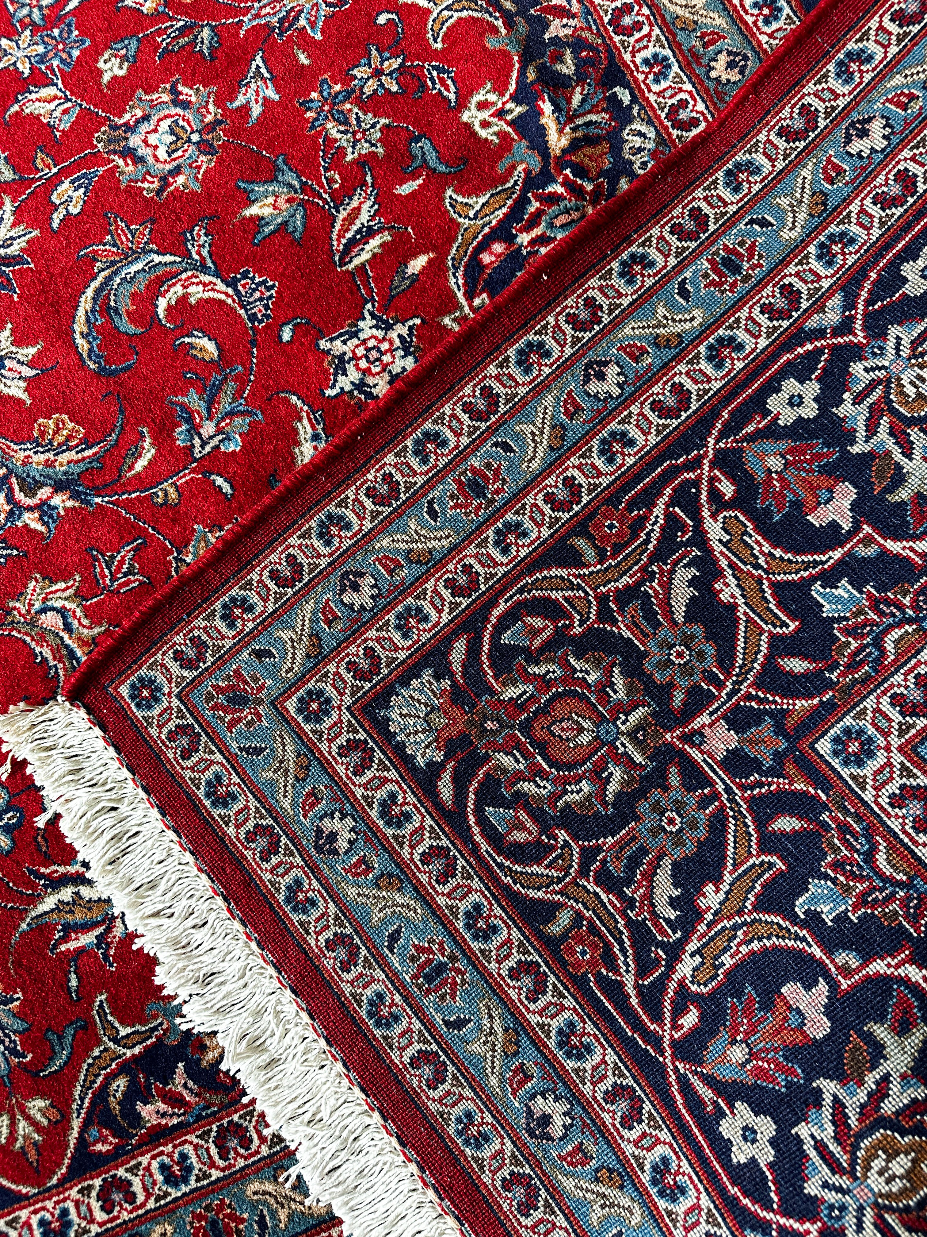 Keschan Teppich ca. 300 × 200 cm – rot/blau & klassisch