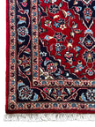 Keschan Teppich ca. 150 × 100 cm – rot/dunkelblau & klassisch