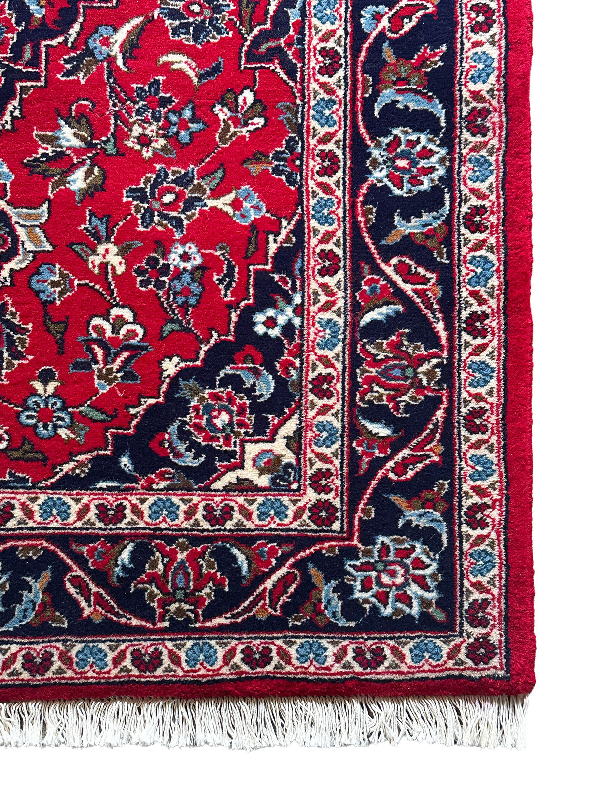 Keschan Teppich ca. 147 × 100 cm – rot & dunkelblau