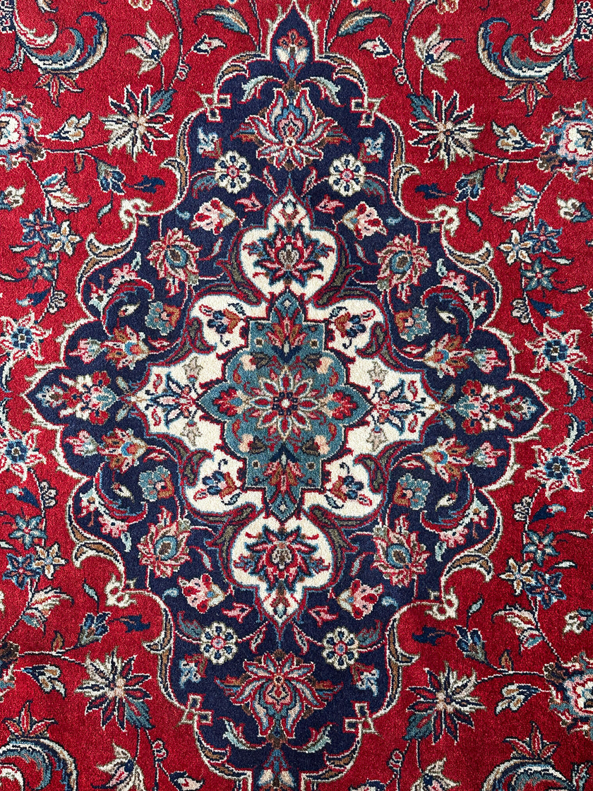 Keschan Teppich ca. 300 × 200 cm – rot/blau & klassisch