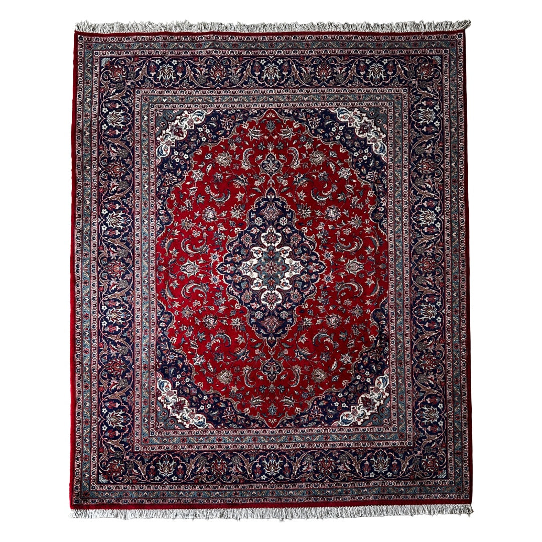 Keschan Teppich ca. 300 × 200 cm – rot/blau & klassisch