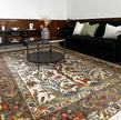 Keschan Teppich ca. 300 × 200 cm – creme/oliv & floral