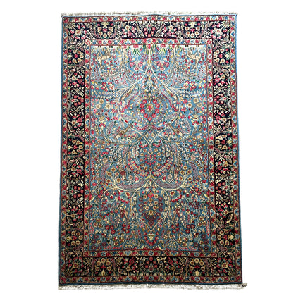 Lawar Kirkman Teppich ca. 245 × 150 cm – blau & floral