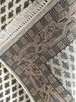Leetchi Teppich ca. 150 × 80 cm – creme & braun