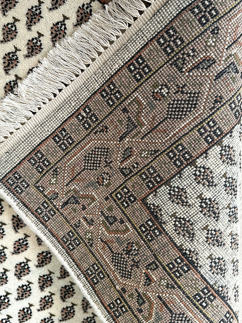 Leetchi Teppich ca. 150 × 80 cm – creme & braun
