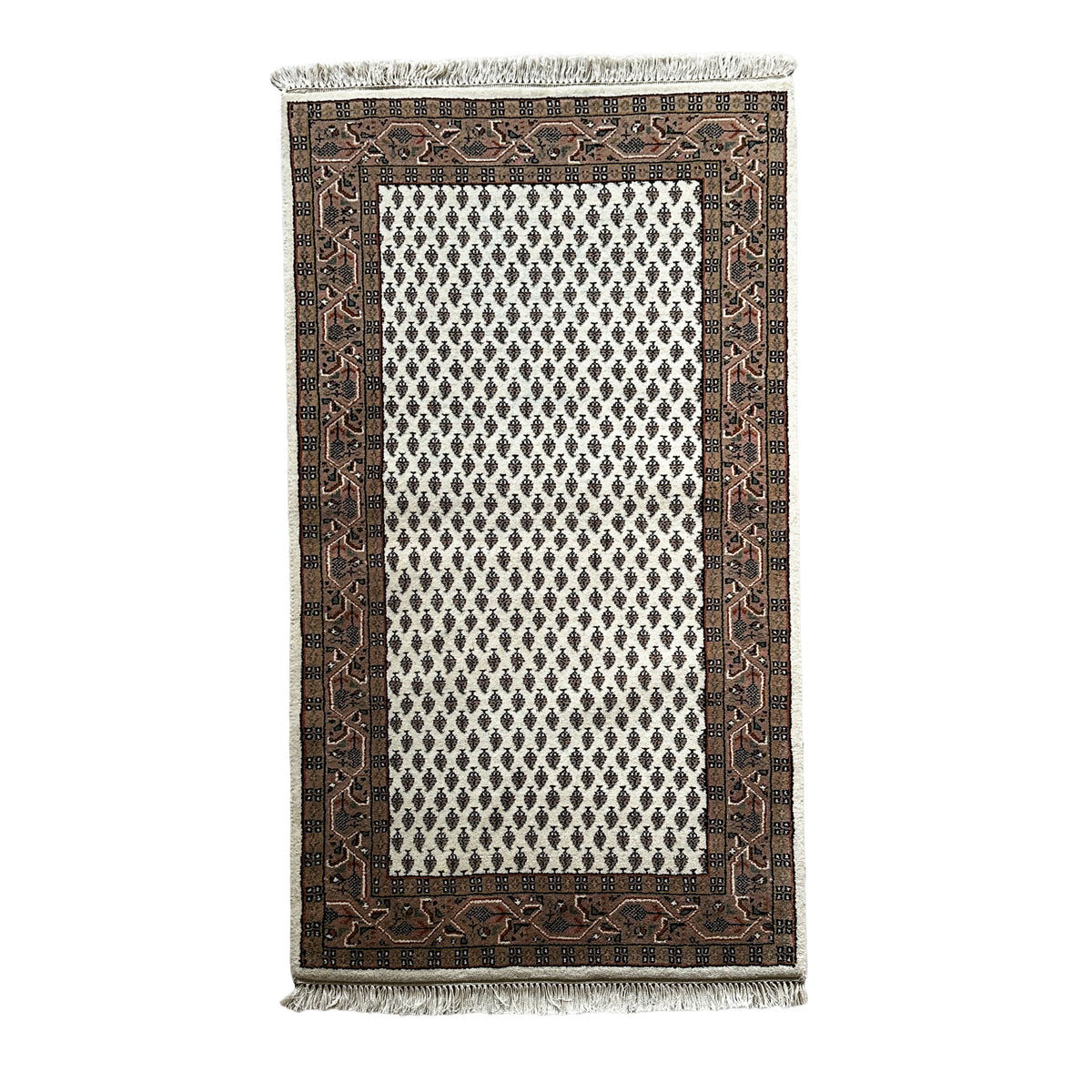 Leetchi Teppich ca. 150 × 80 cm – creme & braun