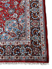 Malayer Teppich ca. 300 × 200 cm – rot/blau & ausdrucksstark