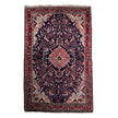 Malayer Teppich ca. 232 × 135 cm – dunkelblau & rot floral