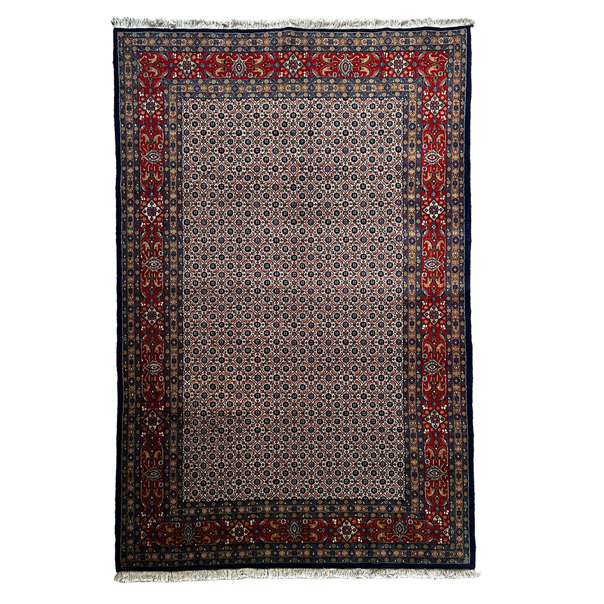 Moud Teppich ca. 255 × 157 cm –  Rot & dunkelblau