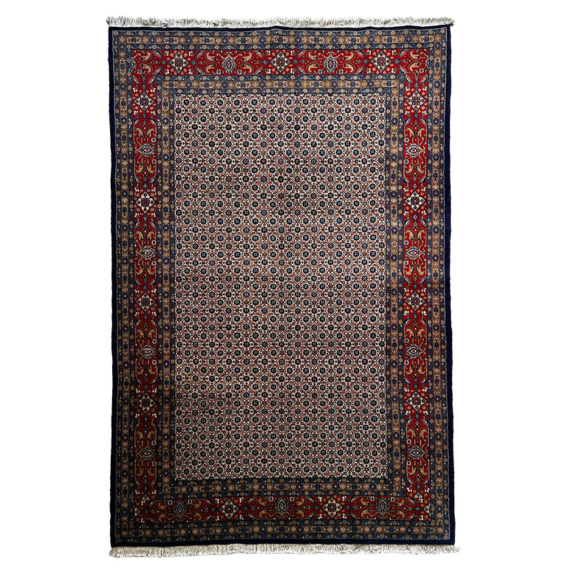 Moud Teppich ca. 255 × 157 cm –  Rot & dunkelblau