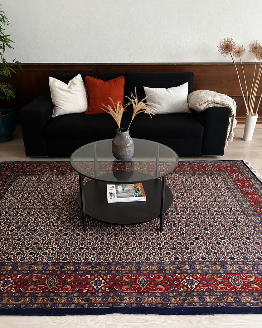 Moud Teppich ca. 255 × 157 cm –  Rot & dunkelblau