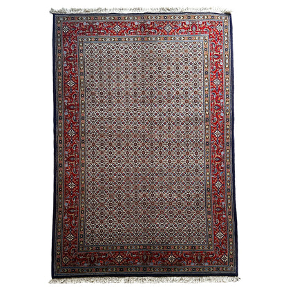 Moud Teppich ca. 250 × 152 cm – creme, rot & dunkelblau