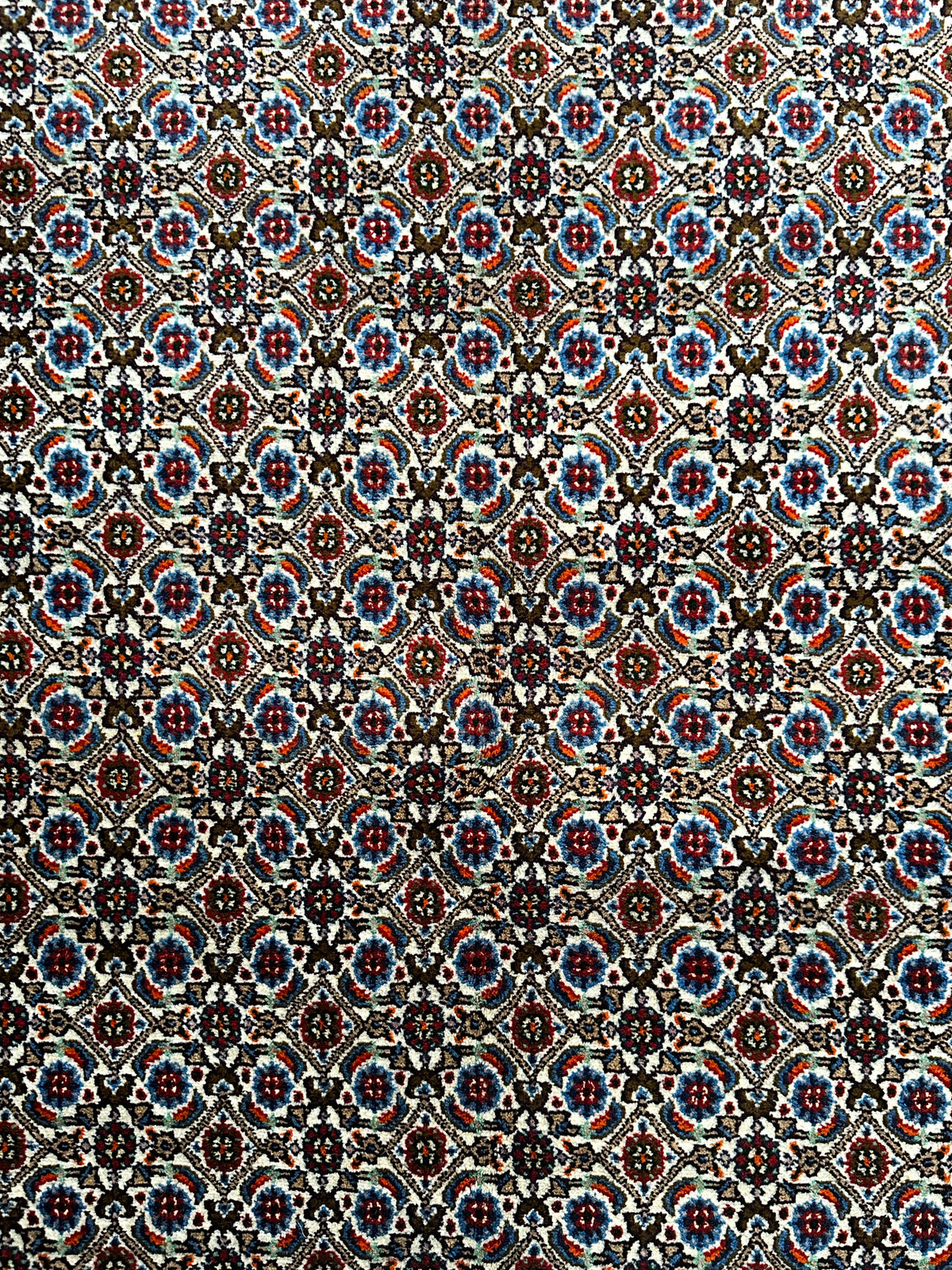 Moud Teppich ca. 250 × 152 cm – creme, rot & dunkelblau