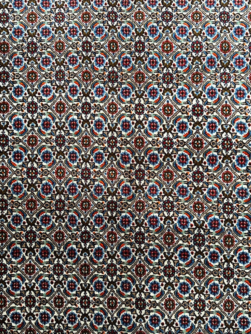 Moud Teppich ca. 250 × 152 cm – creme, rot & dunkelblau