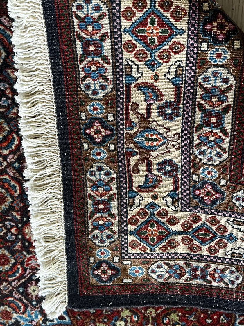 Moud Teppich ca. 150 × 100 cm – dunkelbraun/creme & klassisch