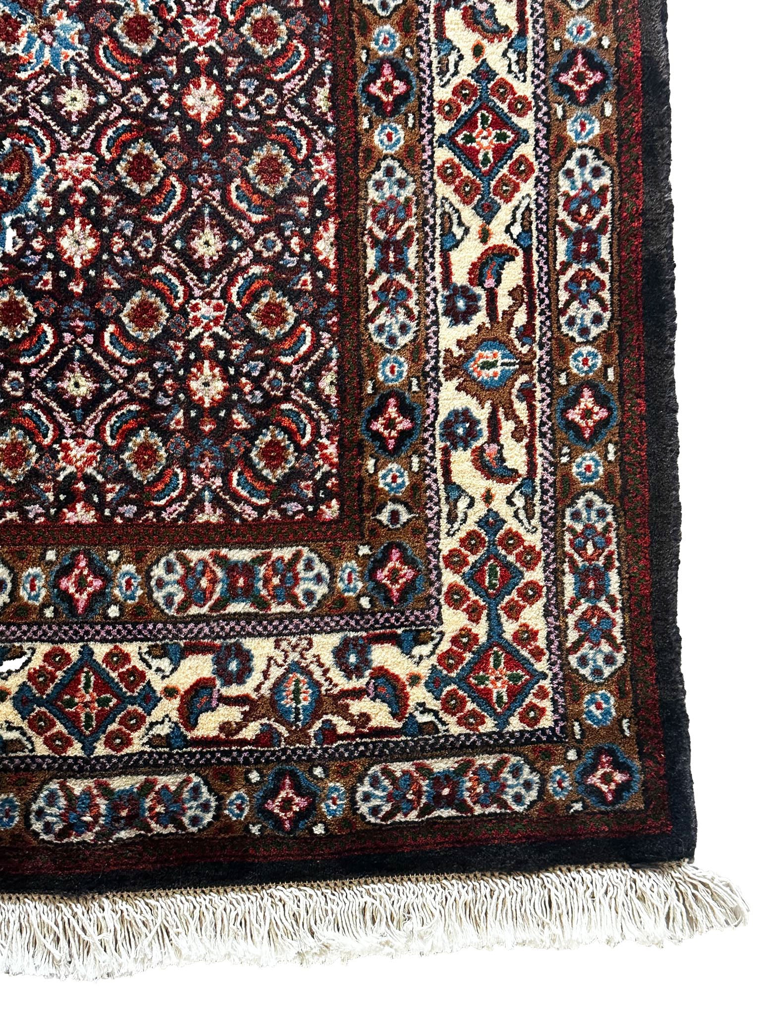 Moud Teppich ca. 150 × 100 cm – dunkelbraun/creme & klassisch