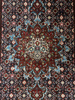 Moud Teppich ca. 150 × 100 cm – dunkelbraun/creme & klassisch