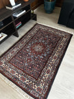 Moud Teppich ca. 150 × 100 cm – dunkelbraun/creme & klassisch