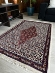 Moud Teppich ca. 150 × 100 cm – creme/rot & klassisch