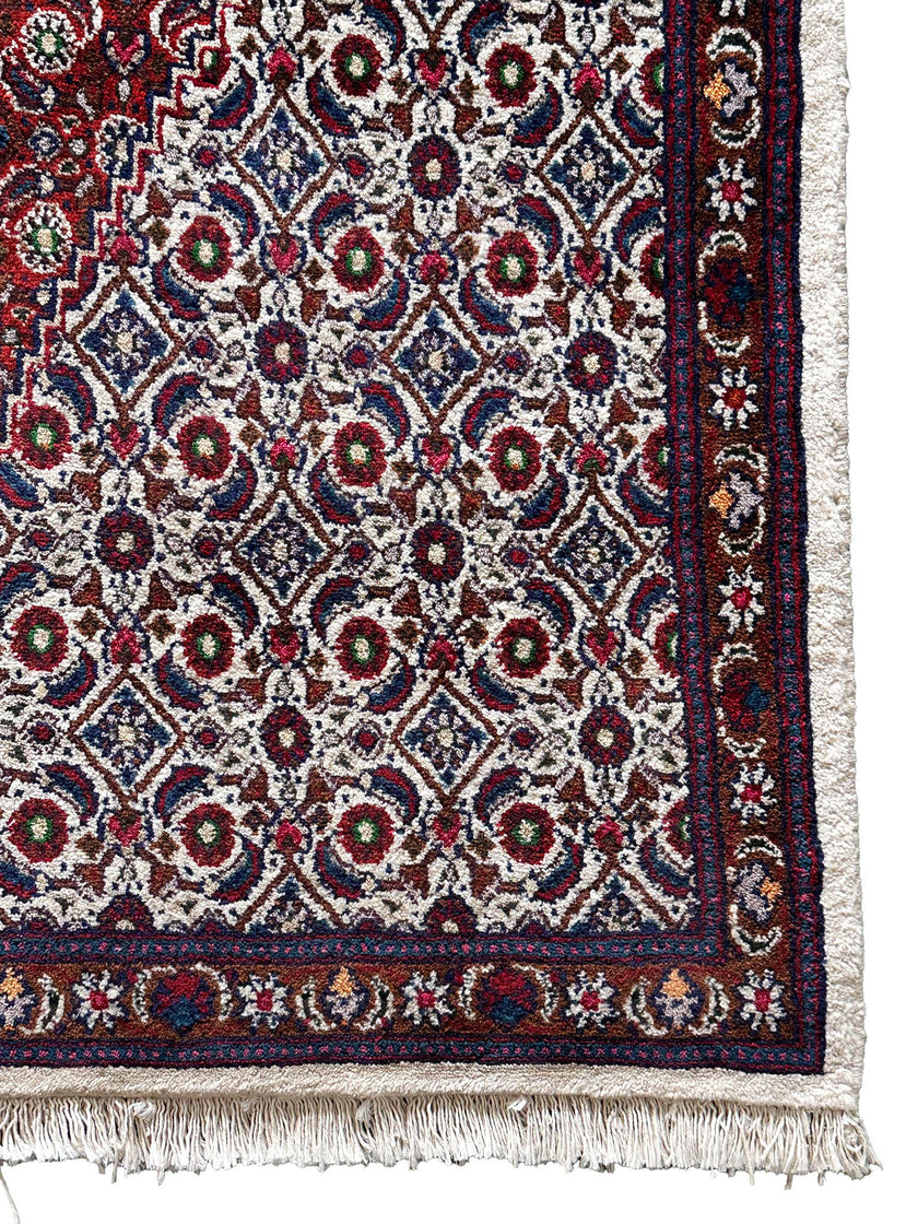 Moud Teppich ca. 150 × 100 cm – creme/rot & klassisch