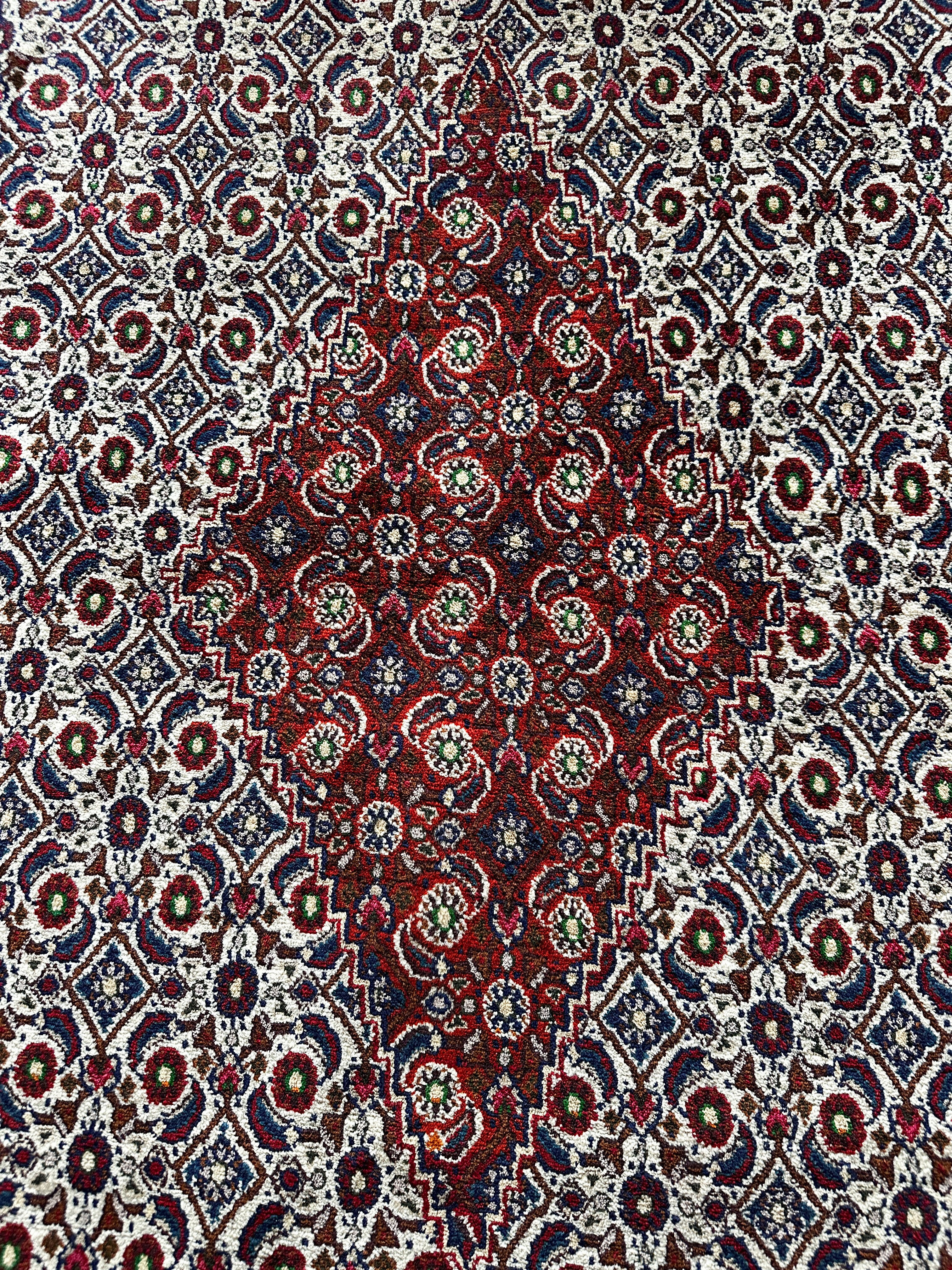 Moud Teppich ca. 150 × 100 cm – creme/rot & klassisch