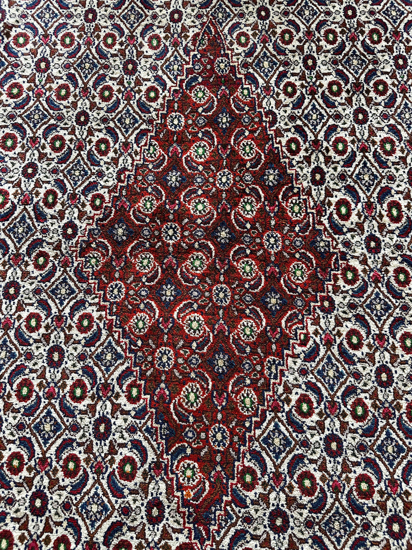 Moud Teppich ca. 150 × 100 cm – creme/rot & klassisch