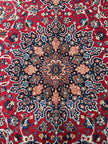 Moud Teppich ca. 300 × 200 cm – rot/hellblau & elegant