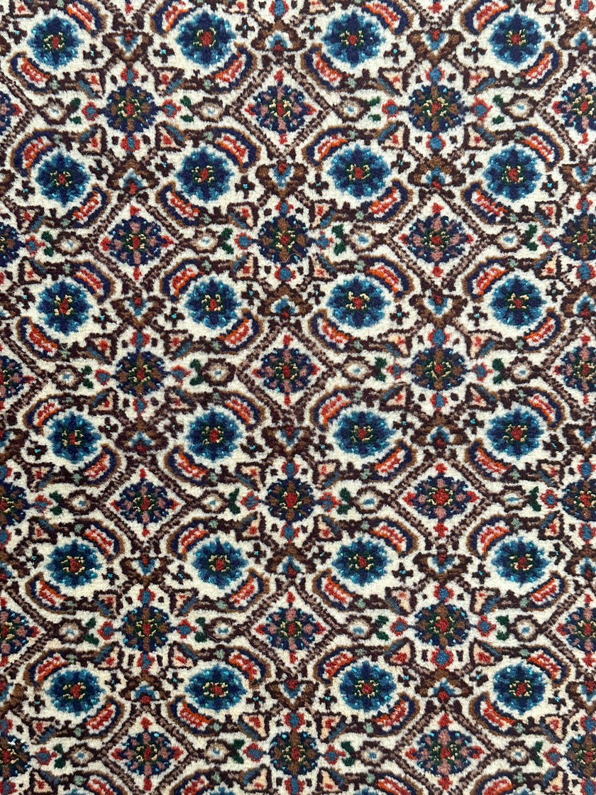 Moud Teppich ca. 154 × 104 cm – creme, rot & blau