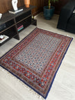 Moud Teppich ca. 154 × 104 cm – creme, rot & blau