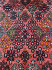 Mutschakar Teppich ca. 150 × 100 cm – rosa/grün & lebendig