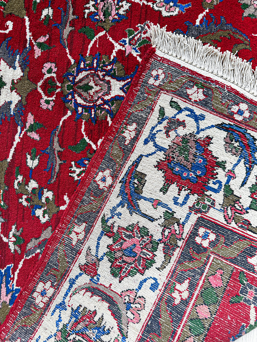 Nadjafabad Teppich ca. 200 × 150 cm – rot/blau & elegant