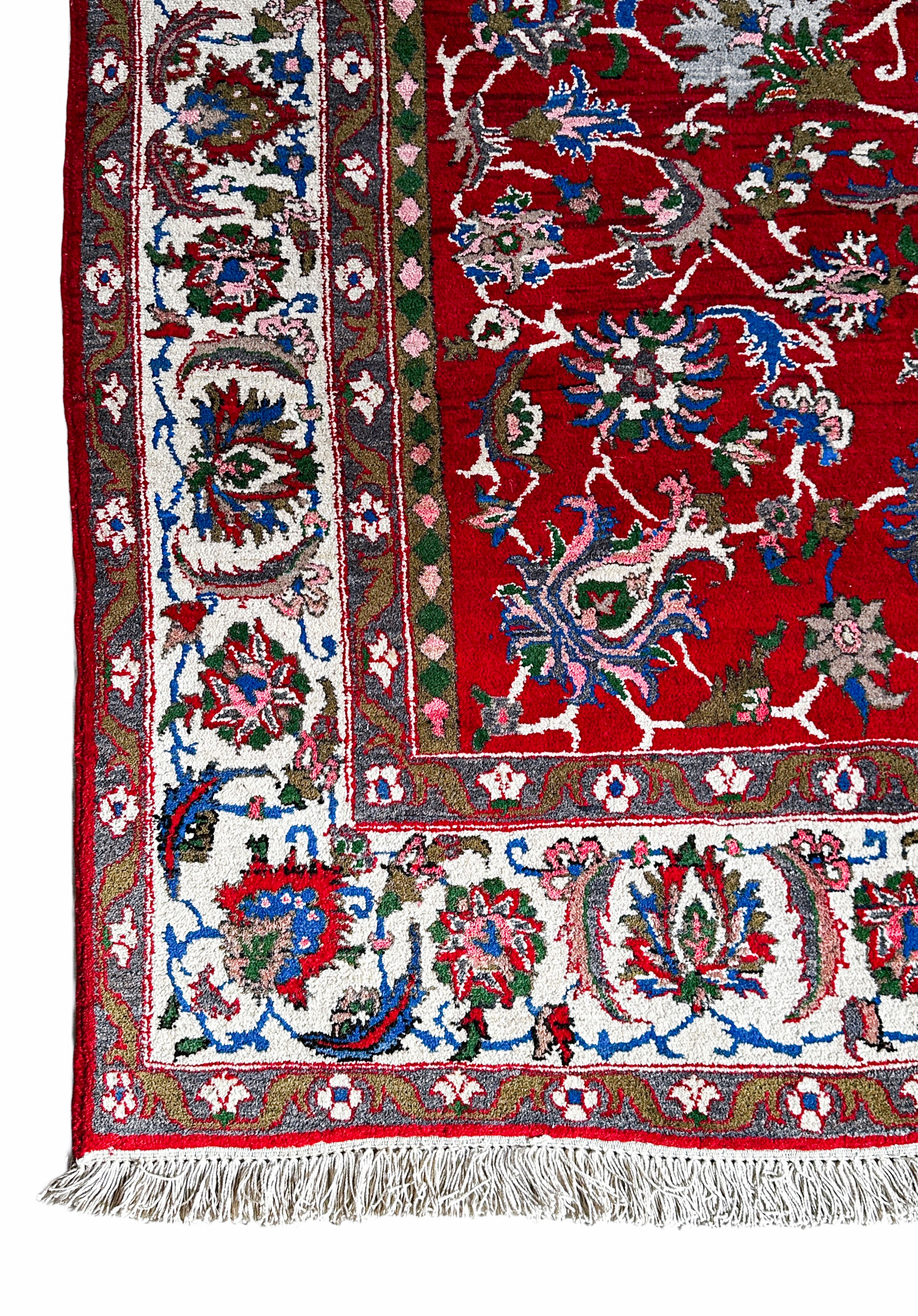 Nadjafabad Teppich ca. 200 × 150 cm – rot/blau & elegant