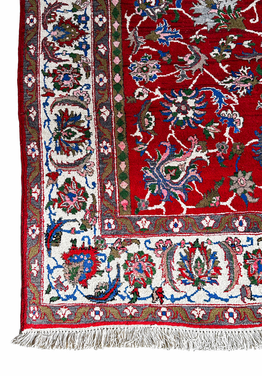 Nadjafabad Teppich ca. 200 × 150 cm – rot/blau & elegant