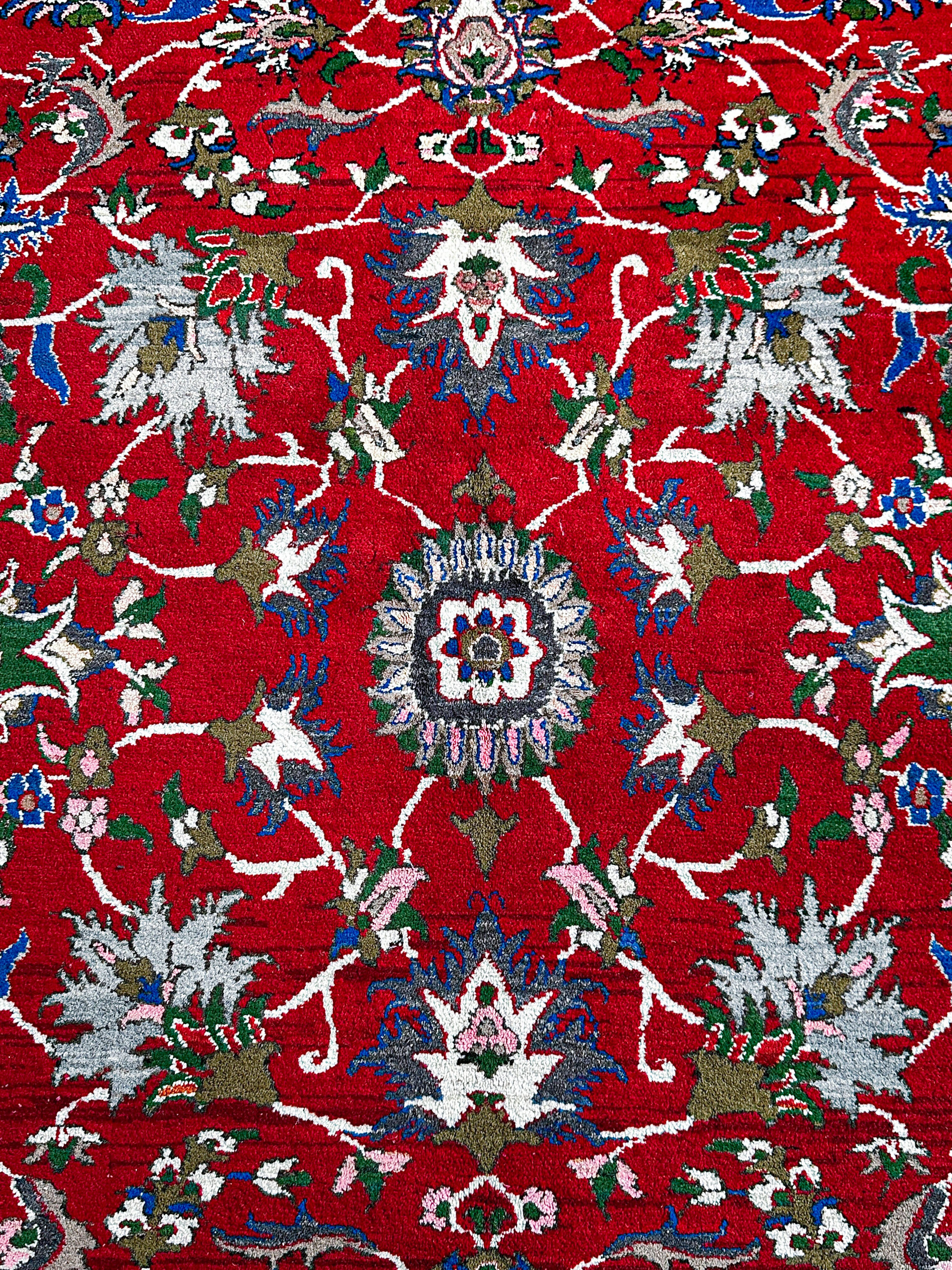 Nadjafabad Teppich ca. 200 × 150 cm – rot/blau & elegant