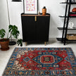 Nahawand Teppich ca. 200 × 150 cm – rot/blau & geometrisch