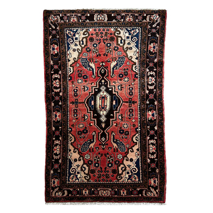 Nahawand Teppich ca. 234 × 138 cm – rot & dunkelblau
