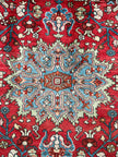 Nahawand Teppich ca. 300 × 200 cm – rot/blau & ausdrucksstark