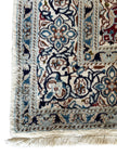 Nain Teppich ca. 200 × 200 cm – hellblau/beige & fein