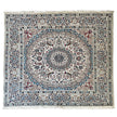 Nain Teppich ca. 200 × 200 cm – hellblau/beige & fein