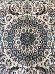 Nain Teppich ca. 200 × 200 cm – hellblau/beige & fein