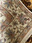 Samak Teppich ca. 200 × 150 cm – creme/beige & florales Muster