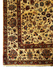 Samak Teppich ca. 300 × 250 cm – beige/braun/türkis & floral