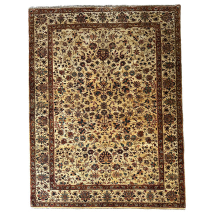 Samak Teppich ca. 300 × 200 cm – beige/braun/türkis & floral