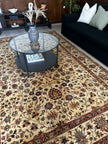 Samak Teppich ca. 300 × 250 cm – beige/braun/türkis & floral